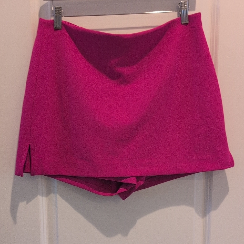 Express Editor Stretch Cotton Super High Waisted Mini Skort